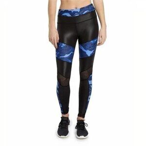 2(X)IS Performance Long Legging-Black/ Blue Size M